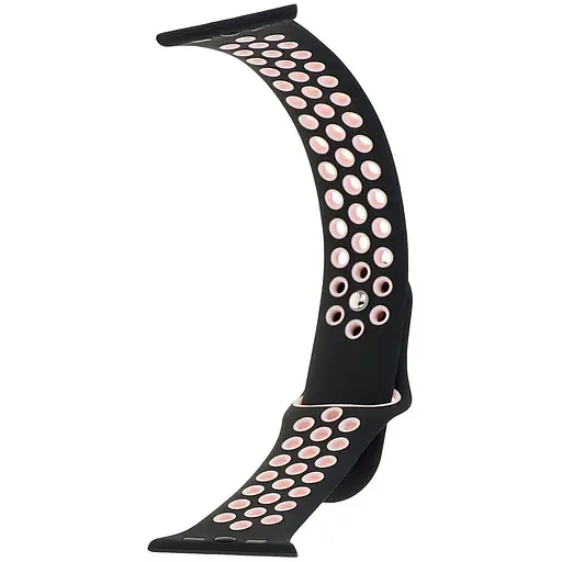 Ремешок Apple Watch Nike Sport 42/44/45/46/49 мм Черный Розовый Powder - фото 1