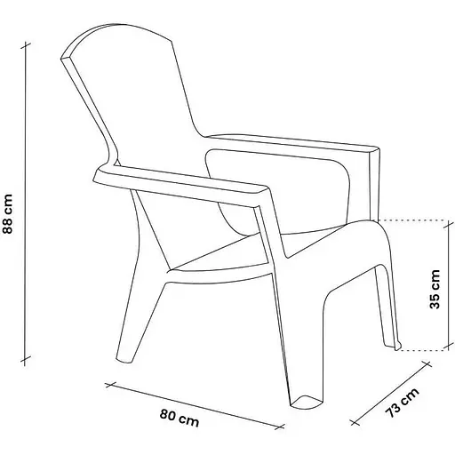 Стілець садовий пластиковий Bica Maryland білий - фото 5