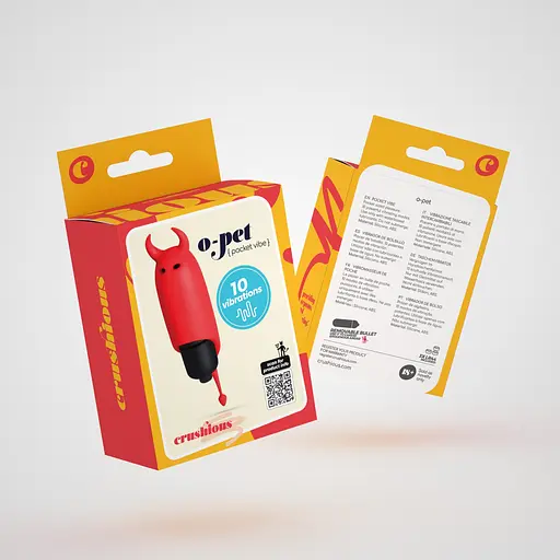 Вібратор Crushious O-Pet Devil 10 режимів червоний 8.8х2.4 см - фото 11