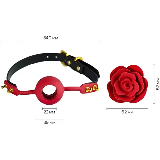 Розкішний кляп у вигляді троянди Zalo - Rose Ball Gag - фото 2