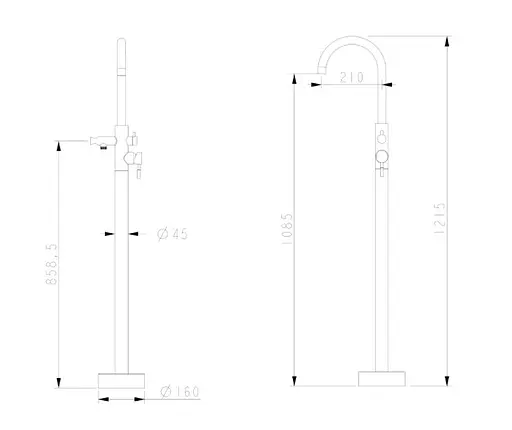 Смеситель для ванны WEZER EKO19A-01 - фото 8