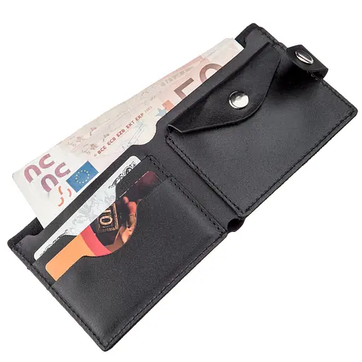 Мужской кожаный кошелек Shvigel 10.5х9х0.5 см acs0014987 - фото 3