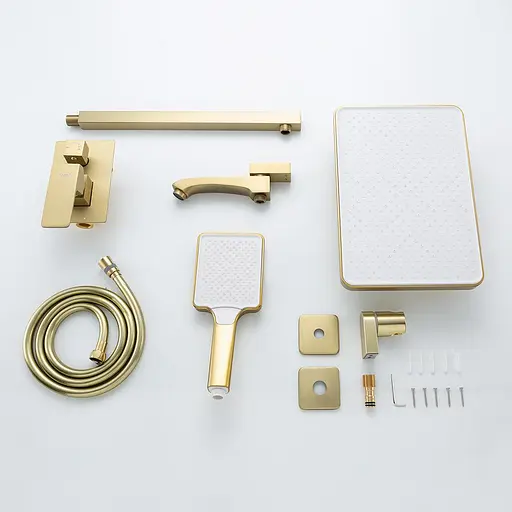 Душова система прихованного монтажу, золото Frap F7176-3, Золотий - фото 3