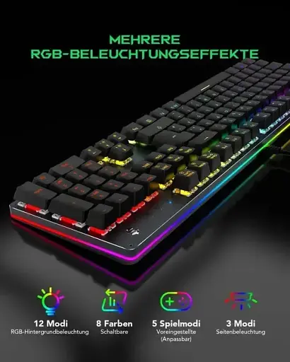 Ігрова клавіатура Black Shark SIXGILL K2 Blue Switches Чорна (UKR) - фото 4