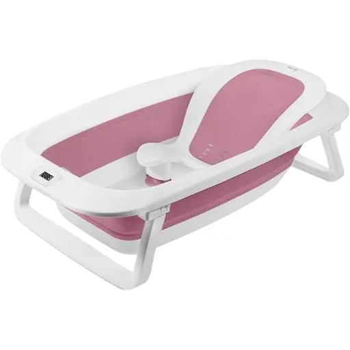 Складана ванна Lionelo Baby Bubble з термометром Pink Magnolia (LOC-BABY BUBBLE PINK MAGNOLIA) - фото 1