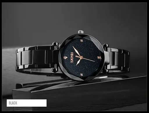 Женские классические часы Skmei 9180 Miss (Черный) - фото 2