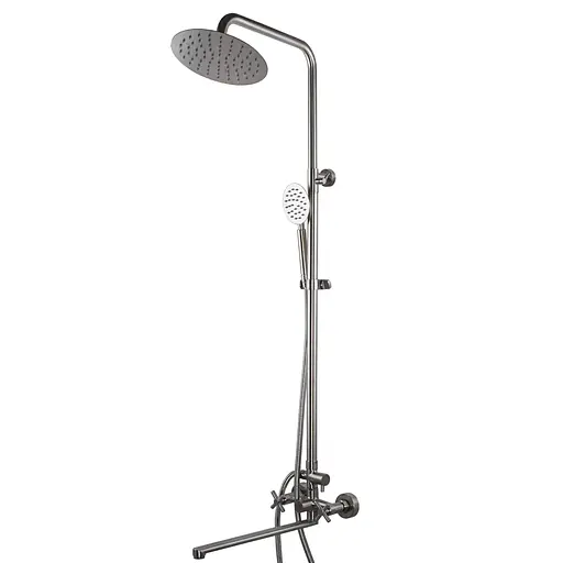 Душова система Globus Lux DUKAT SD4-SH-208 змішувач з нержавіючої сталі для ванної з верхнім душем і лійкою