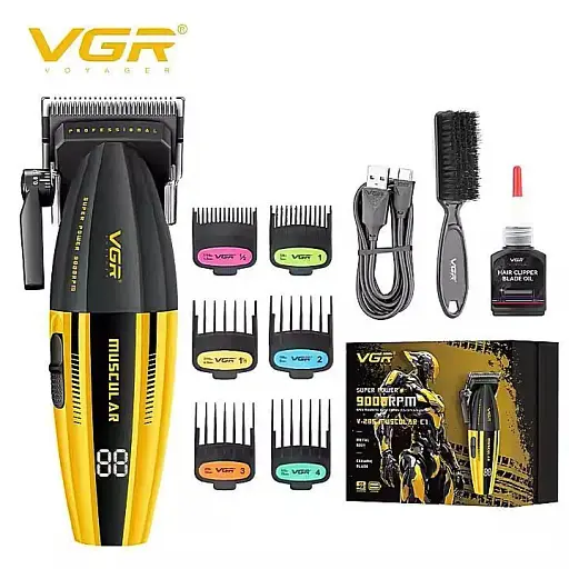 Акумуляторна машинка для стрижки VGR V-285 з насадками - фото 5