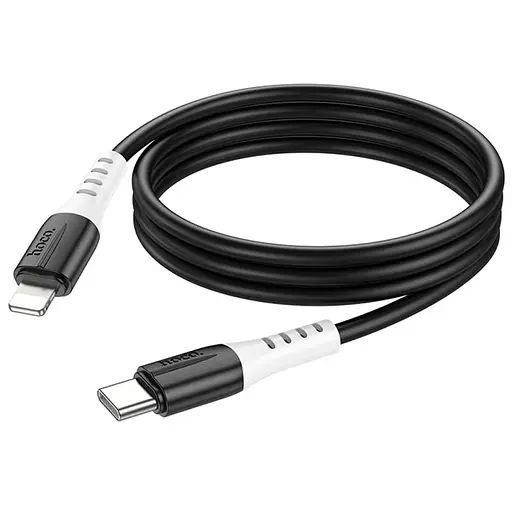 Дата кабель Hoco X82 Silicone Type-C to Lightning 20W (1m) Black - фото 4