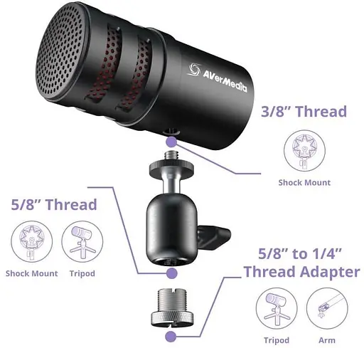 Микрофон AVerMedia AM310G2 Versati Go (40AAAM310AWL) - фото 7