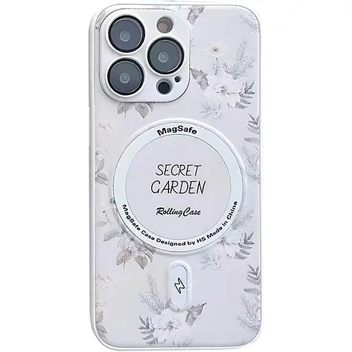 Чохол Epik TPU+PC Secret Garden with MagSafe для Apple iPhone 16 Pro Max 6.9 White - фото 1