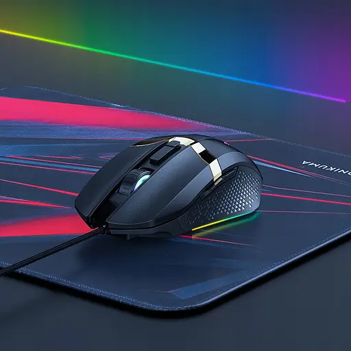 Коврик для мышки Onikuma MP002 (350x300 mm) Черный-Красный - фото 3