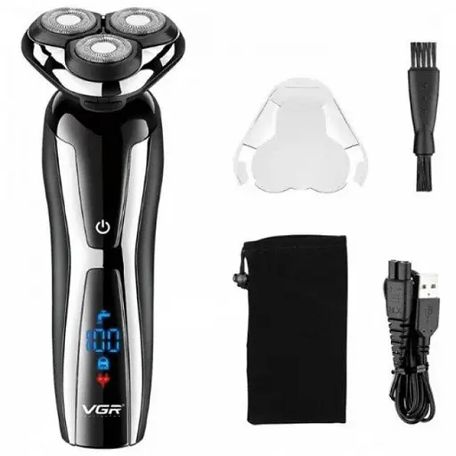 Електрична чоловіча електробритва для бороди VGR 309V-45 роторна акумуляторна електробритва для чоловіків - фото 6