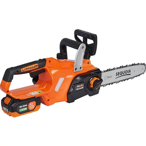 Аккумуляторная цепная пила Sequoia с АКБ и ЗУ SBC2012BS-EV - фото 1