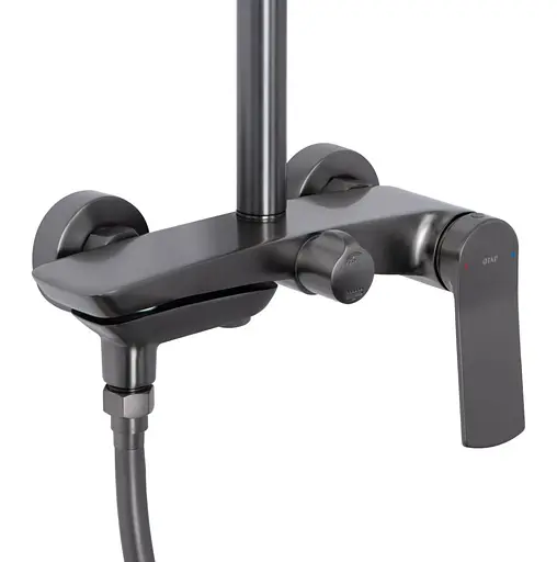Душевая система универсальная Qtap Slavonice Gunmetal Black PVD с изливом QTSLA111GMB45910 - фото 3