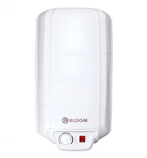 Водонагреватель Eldom EXTRA LIFE 7 л, над мойкой 1500 Вт, мокрый ТЭН, вертикальный, прямоугольный, белый (72324NMP) - фото 1