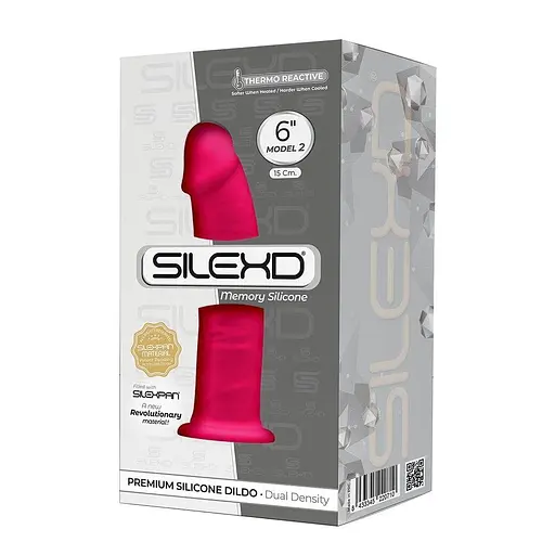 Фалоімітатор SilexD Robby Pink (MODEL 2 size 6in), двошаровий, силікон + Silexpan, діаметр 3,5 см - фото 3