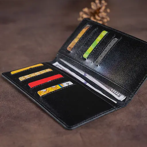 Мужской кожаный кошелек Shvigel 18х9х1 см acs0016027 - фото 9