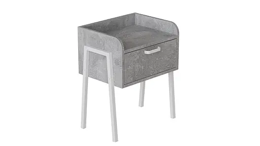 Тумба модульная Ferrum-decor Бетти 540x450x320 металл Белый ДСП Бетон 16 мм (FRD-102996) - фото 4