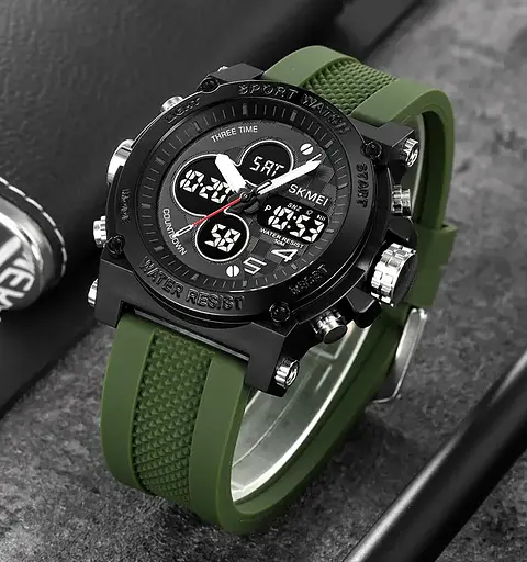 Годинник чоловічий наручний спортивний Skmei 2065 (Зелений) - фото 6
