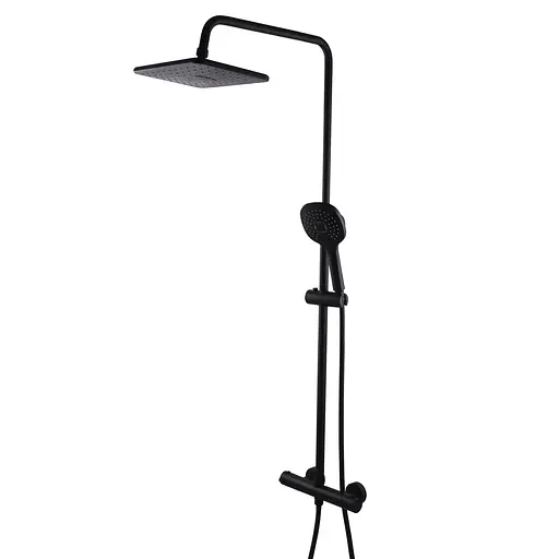 Душова система Globus Lux Termostatic R GLA-0040T-BB, Чорний матовий - фото 5