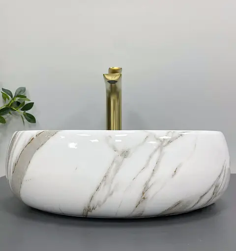 Умивальник VBI Veneto S aiax glossy накладний VBI-012808, Мармур - фото 2