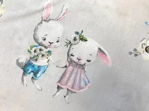 Хлопковая пеленка Moontime 100х80см "Кролики" - фото 2