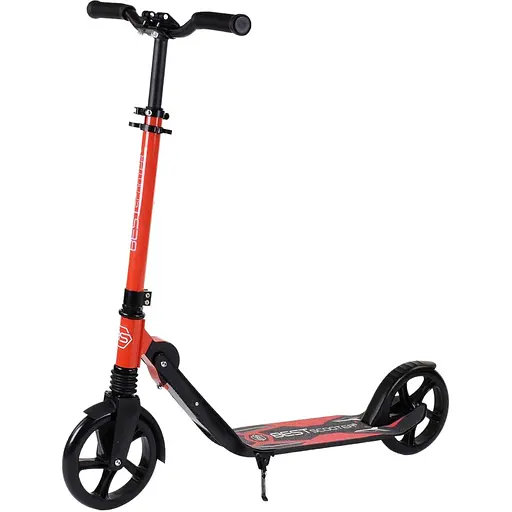 Самокат Best Scooter складаний 45х13х80-100 см Чорно-червоний 000231405