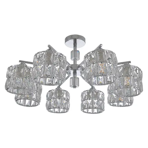 Люстра потолочная Brille для гостиной E27 50W CH (BR-01 467S/8)