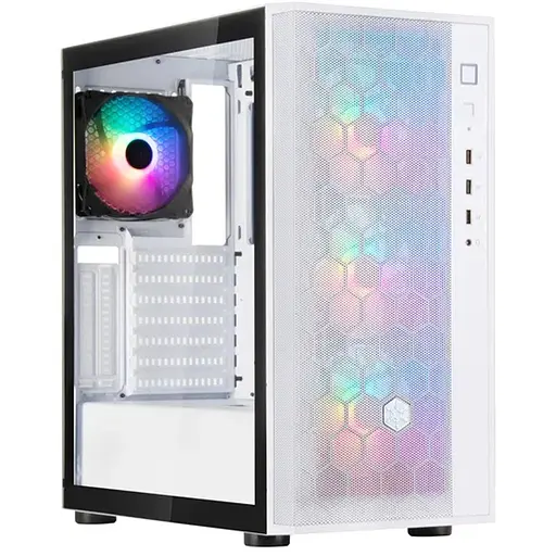 SilverStone Корпус FARA FAR1W-PRO-V2, без БЖ, 2xUSB3.0, 1xUSB2.0, 4x120mm ARGB fan, TG Side Panel, ATX, White