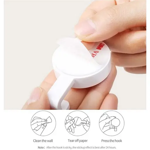 Набор настенных крючков Happy Life Small Hook 6 шт. White [26035] - фото 4