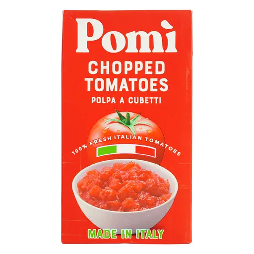 Томаты Pomi нарезанные кубиками очищенные 1000 г