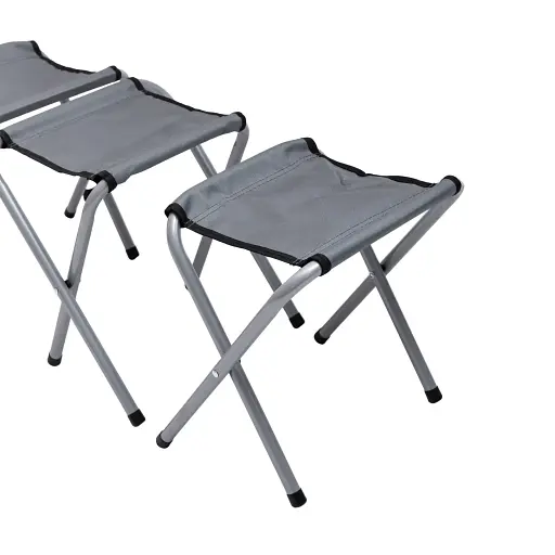 Стол для пикника LUGI JY-12060G раскладной со стульями 120х60х70/61/54 см серый - фото 4