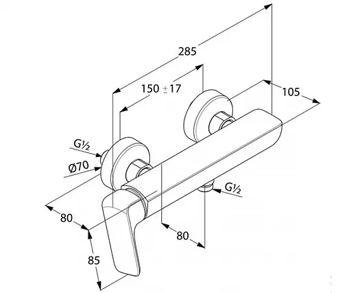 Змішувач для душу Kludi Ameo 416750575 - фото 2