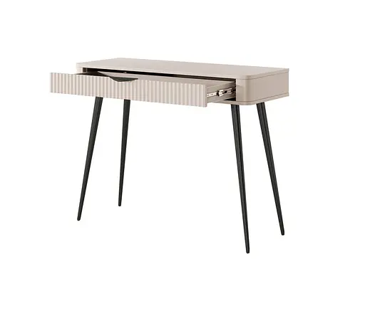 Стіл туалетний Perfect Home Ланте / Lante 1S/100 з 1 шухлядою і чорними ніжками Беж (PFH-091170) - фото 2