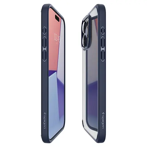 Прозорий чохол Spigen Ultra Hybrid для iPhone 15 Pro (6.1") Navy Blue ACS06711 - фото 4