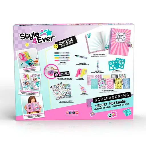 Набір для творчості DIY Style 4 Ever "Cкрапбукінг Щоденник для таємниць" CanalToys OFG298 - фото 8