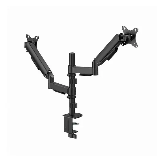 Кронштейн настільний для 2 моніторів Gembird MADA2P02 17-32 дюйми Black - фото 2