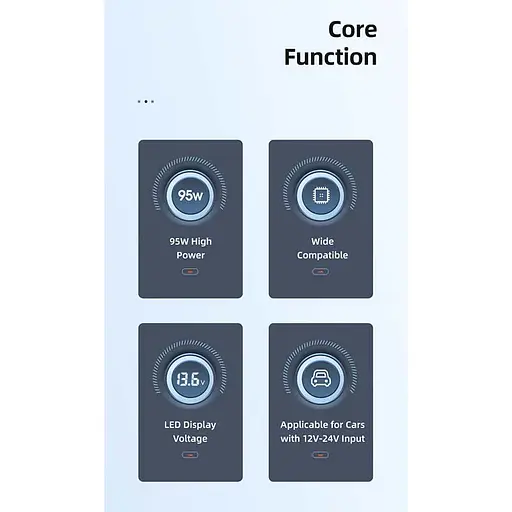 Адаптер автомобильный USAMS 95w Dual Ports Fast Car Charger US-CC146 C26 2 выхода - фото 6