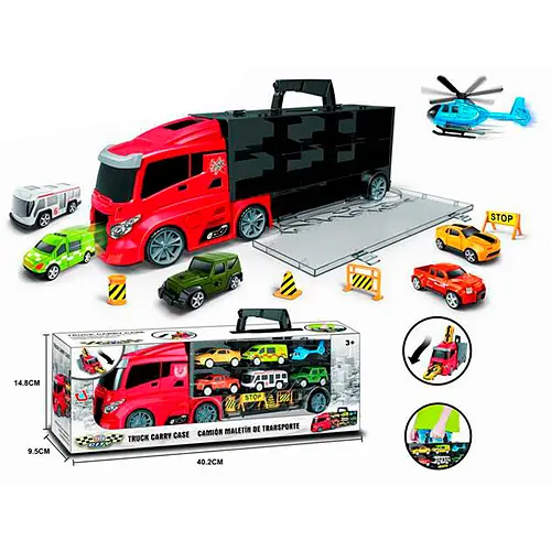 Трейлер, 39 см, транспорт 6 шт., от 7 см, дорожные знаки, 40x15x9.5 см - фото 2