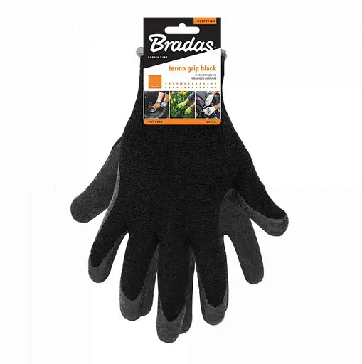 Рукавички захисні Bradas TERMO GRIP BLACK латекс размер 10 RWTGB10 - фото 2