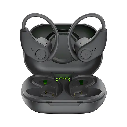 Бездротові Bluetooth навушники Bluedio S6 V2 із зарядним чохлом (Чорний)
