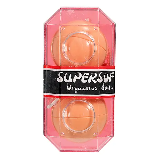Вагінальні кульки SuperSoft Orgasmus Balls, 3.5 см, бежевий - фото 3