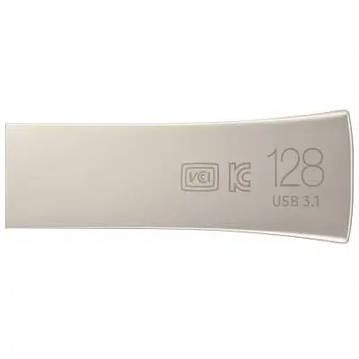 Flash Drive Samsung Bar Plus 128GB (MUF-128BE3/APC) Silver - фото 2