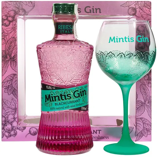 Джин Mintis Blackcurrant Ribesa 41.8% 0.7 л з келихом - фото 2