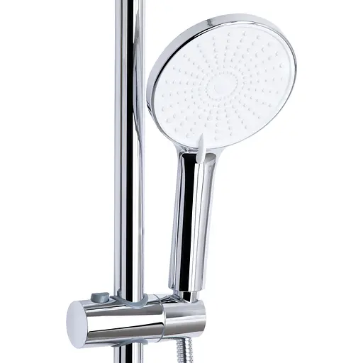 Душова система універсальна Qtap Jay на три споживача (з виливом) QTJAY111CRW45555 Chrome/White, Білий - фото 5