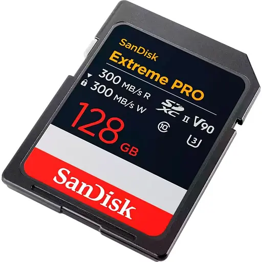 Карта памяти SanDisk SD 128GB C10 UHS-II U3 R300/W300MB/s Extreme Pro V90 - фото 2