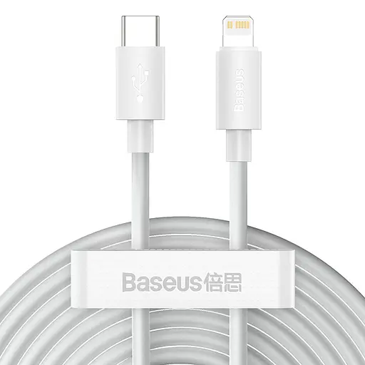 Кабель Baseus Type-C to Lightning Simple Wisdom Cable Kit набор 2 штуки 1.2 m (TZCATLZJ-02) - фото 1