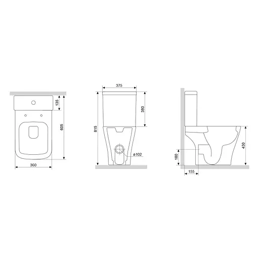 Унитаз-компакт Damixa Hit C938608SC с сидением Soft Close, Белый - фото 7