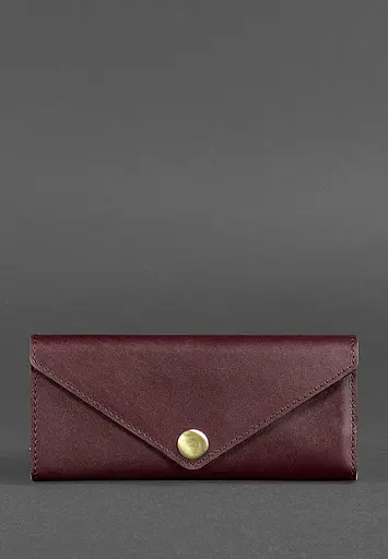 Жіночий шкіряний гаманець Керрі 1.0 бордовий краст - фото 3